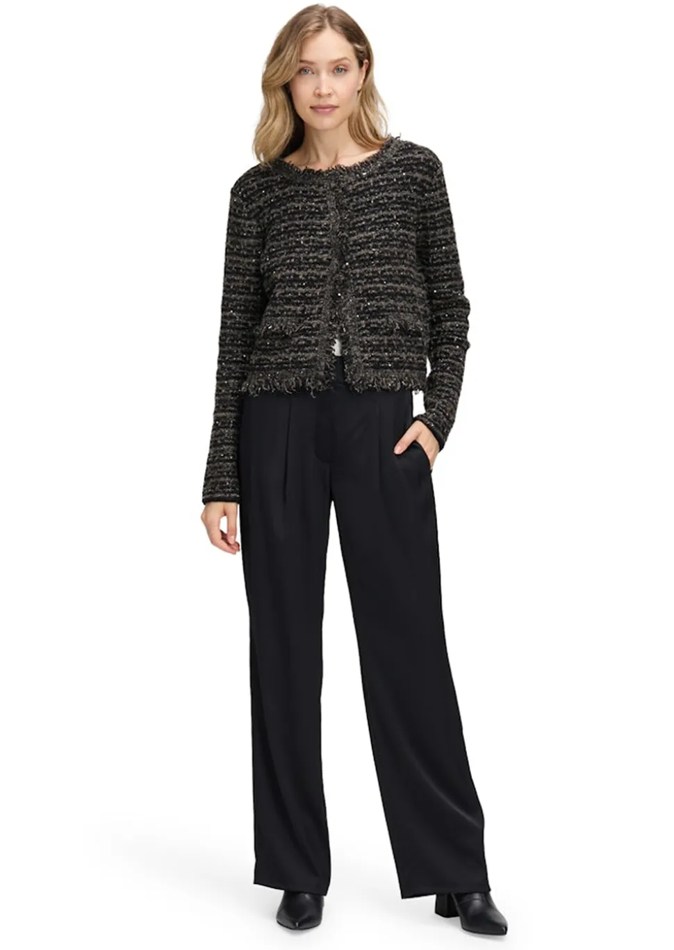 Verkürzter Cardigan mit Pailletten