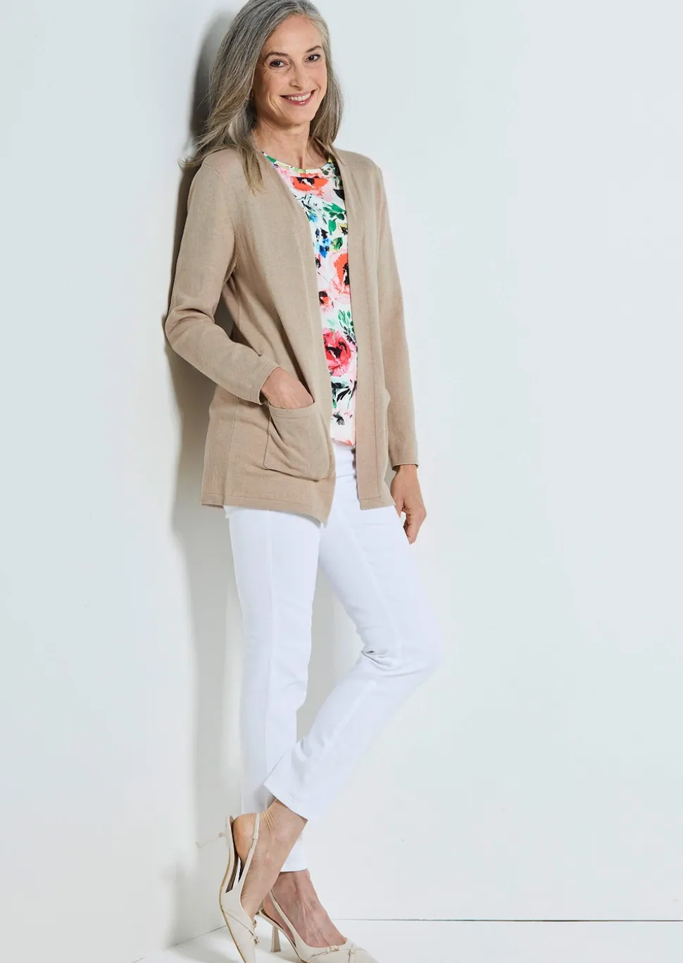Verschlussloser Cardigan aus COTTAMIRA
