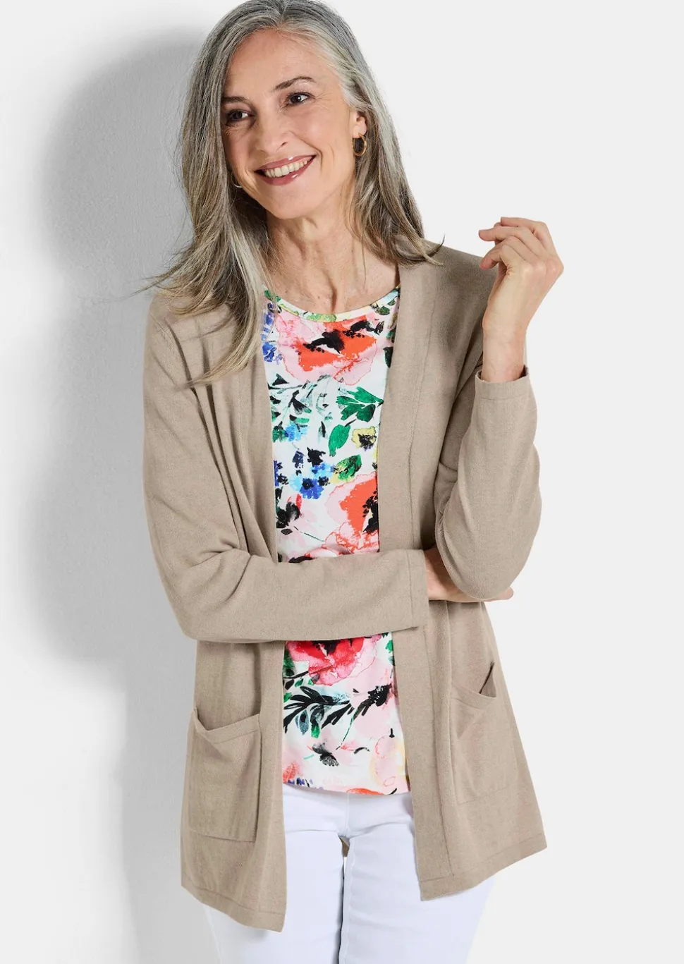 Verschlussloser Cardigan aus COTTAMIRA