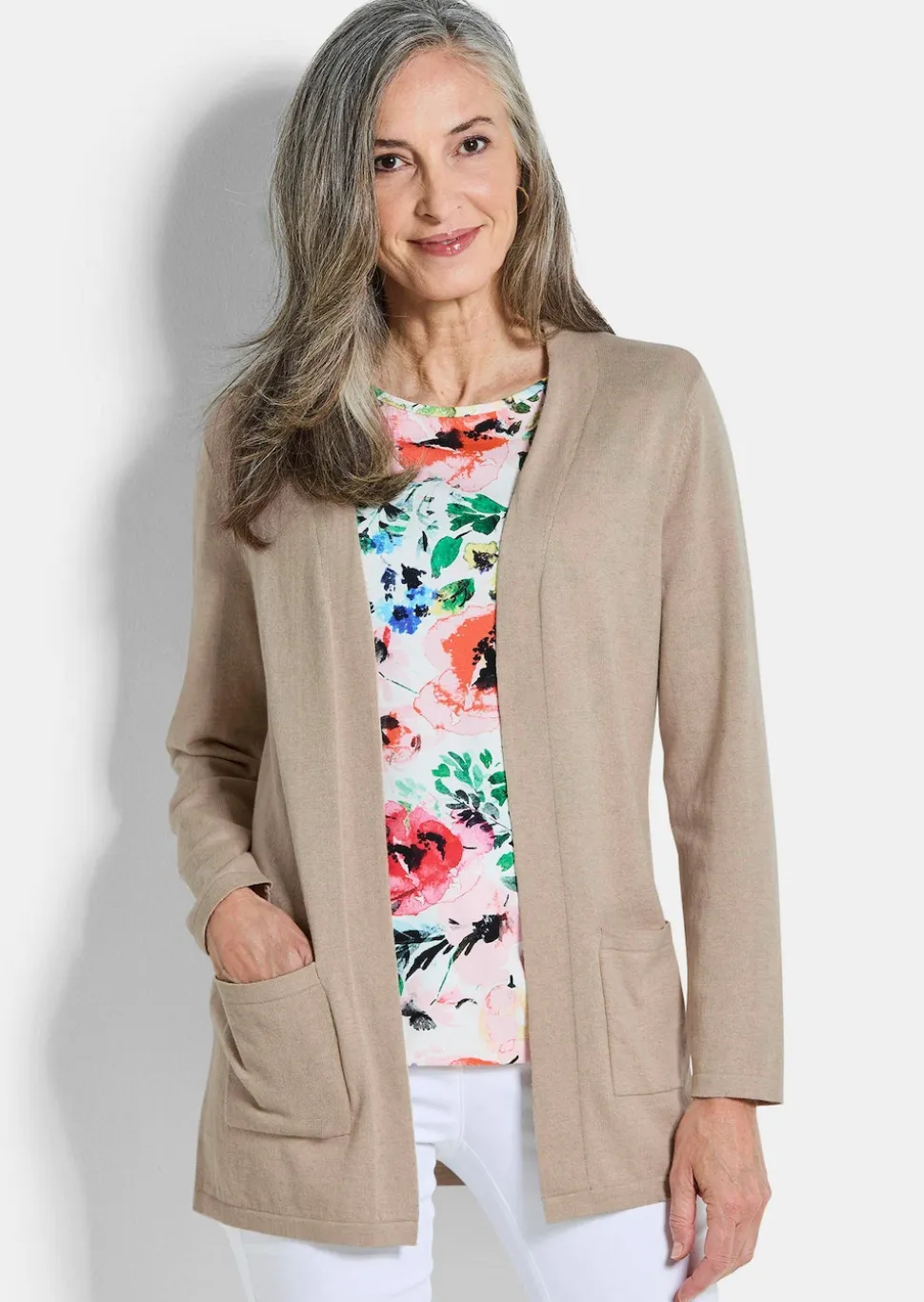 Verschlussloser Cardigan aus COTTAMIRA