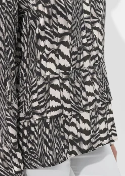 Viskose-Bluse mit Animal Print