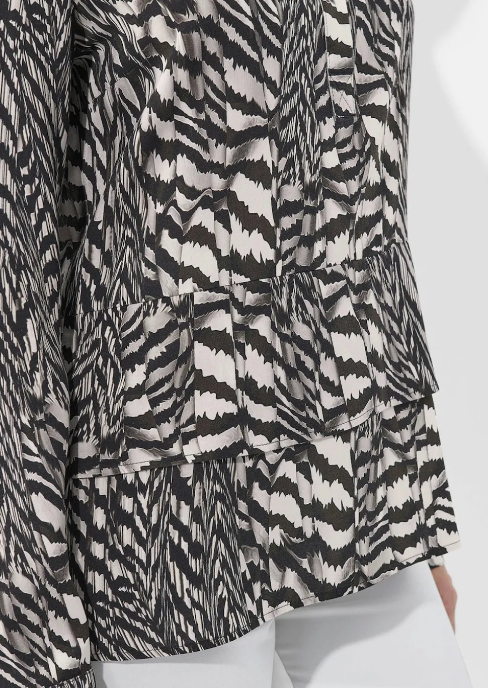 Viskose-Bluse mit Animal Print