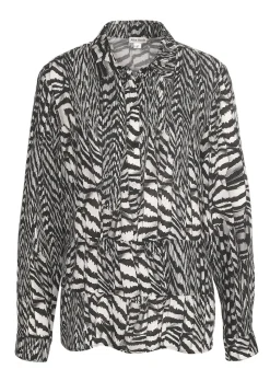 Viskose-Bluse mit Animal Print