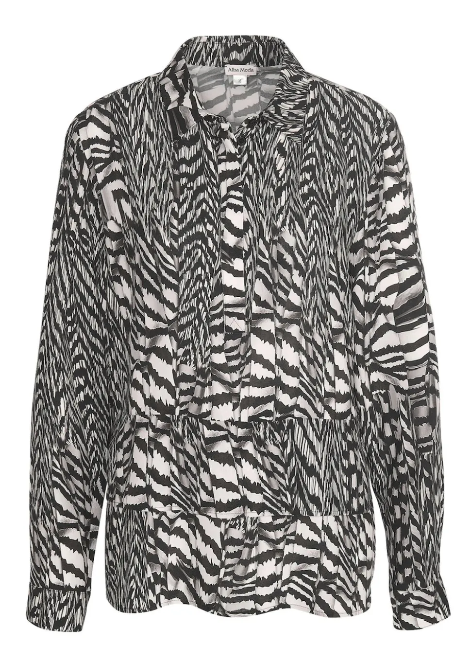 Viskose-Bluse mit Animal Print