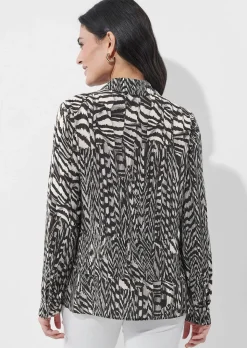 Viskose-Bluse mit Animal Print