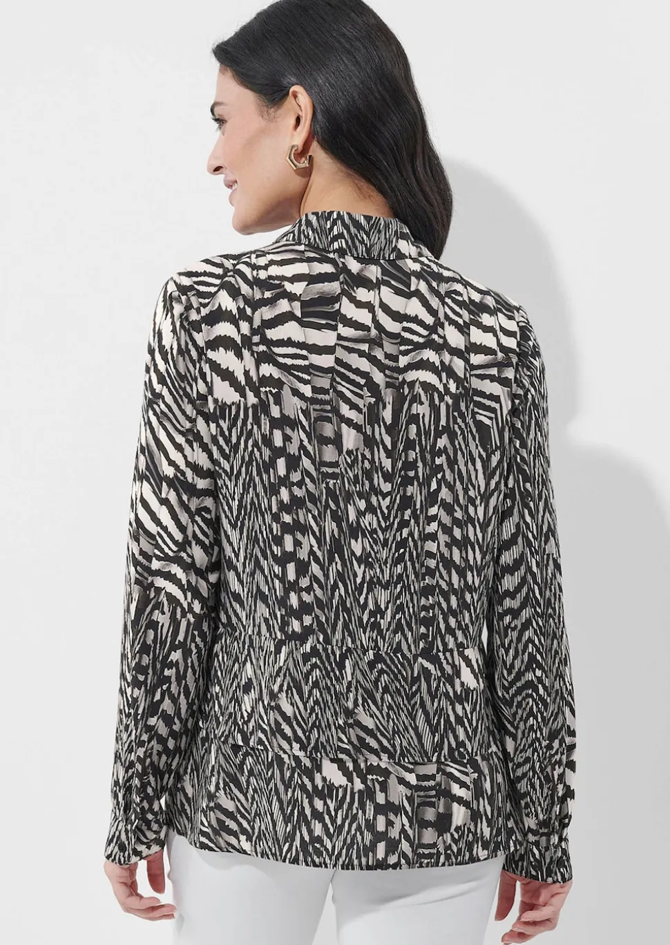 Viskose-Bluse mit Animal Print