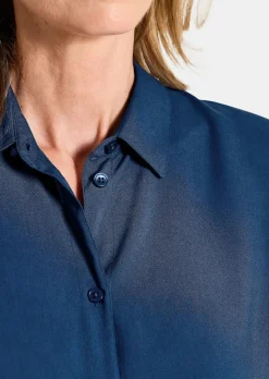 Viskose-Bluse mit Hemdkragen