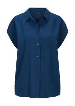 Viskose-Bluse mit Hemdkragen