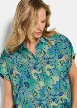 Viskose-Bluse mit Knopfleiste