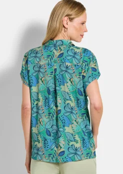 Viskose-Bluse mit Knopfleiste