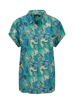 Viskose-Bluse mit Knopfleiste