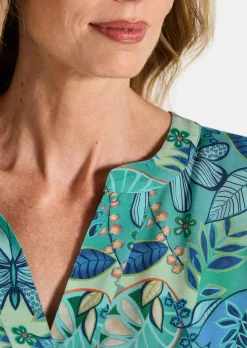 Viskose-Kleid mit Bindegürtel