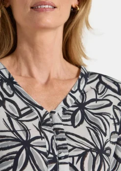 Viskose-Kleid mit V-Ausschnitt