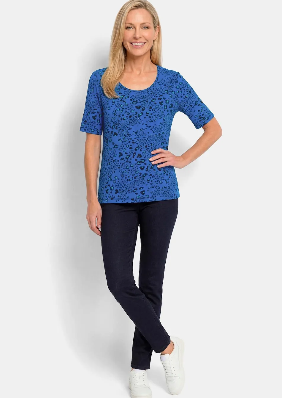 Viskoseshirt im Leo Look