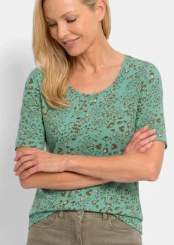 Viskoseshirt im Leo Look