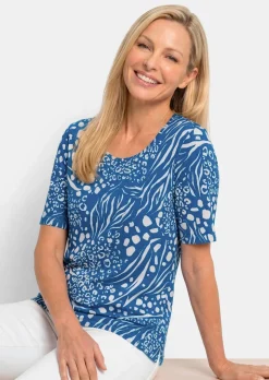 Viskoseshirt in modischem Animal Print
