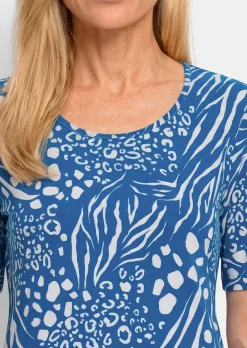 Viskoseshirt in modischem Animal Print
