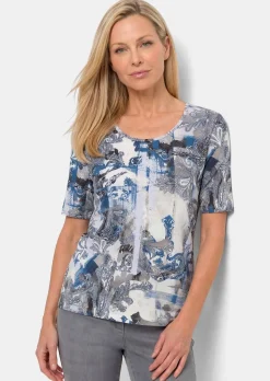 Viskoseshirt mit femininem Paisley-Print