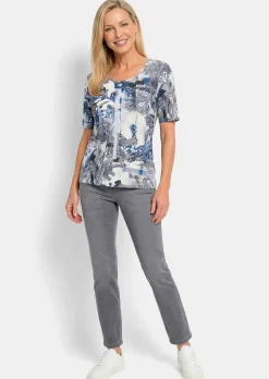 Viskoseshirt mit femininem Paisley-Print