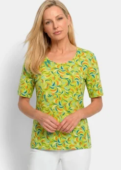 Viskoseshirt mit frischem All-over-Print