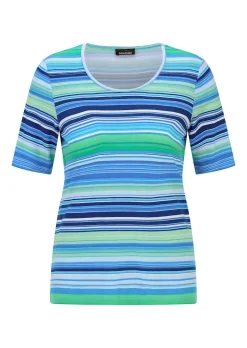 Viskoseshirt mit frischem Streifenmuster