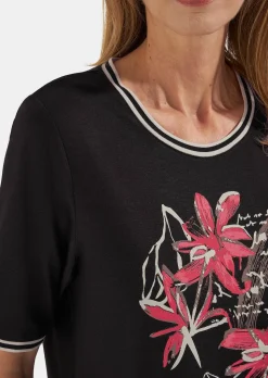 Viskose-Shirt mit Frontmotiv