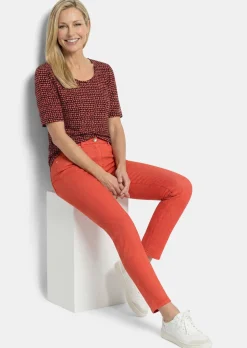 Viskoseshirt mit geometrischem Minimal Print