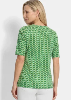 Viskoseshirt mit geometrischem Minimal-Print