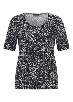 Viskoseshirt mit Leo Print