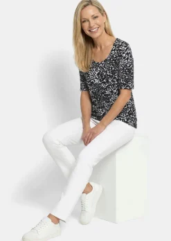 Viskoseshirt mit Leo Print