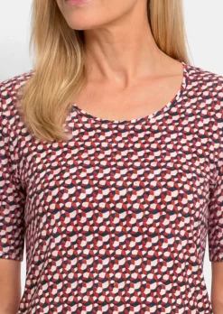Viskoseshirt mit spannendem 3D-Print