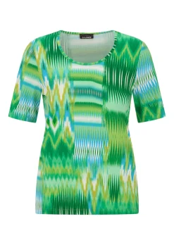 Viskoseshirt mit Zickzackmuster