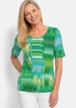 Viskoseshirt mit Zickzackmuster