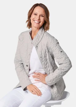 Wattierte Wendejacke mit Druckmuster