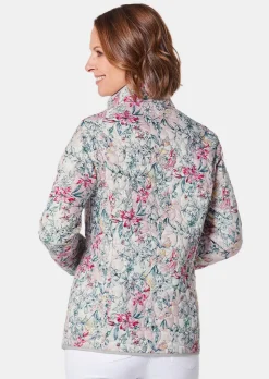 Wattierte Wendejacke mit Druckmuster