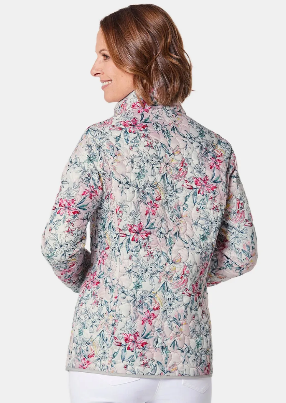 Wattierte Wendejacke mit Druckmuster