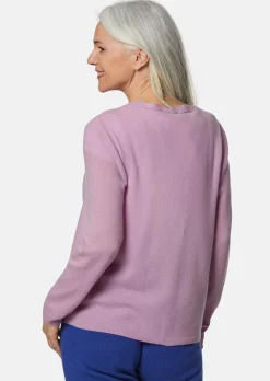 Weiche Kaschmirstrickjacke mit V-Ausschnitt