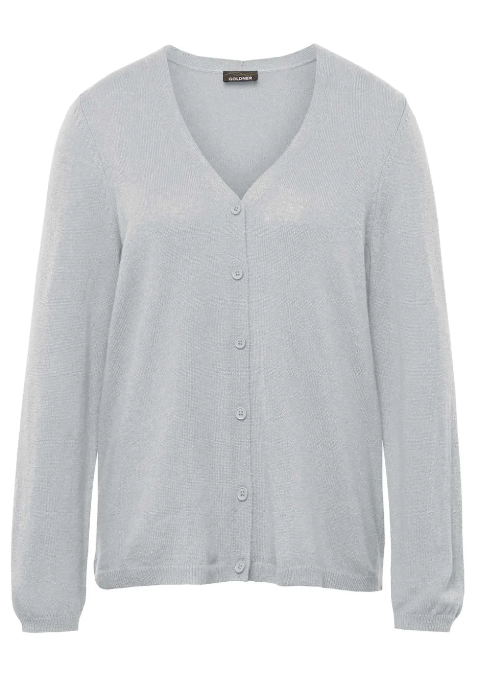 Weiche Kaschmirstrickjacke mit V-Ausschnitt
