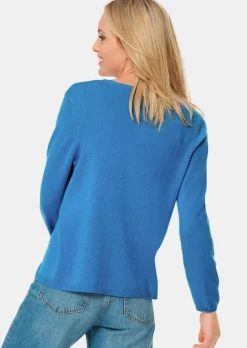 Weiche Kaschmirstrickjacke mit V-Ausschnitt