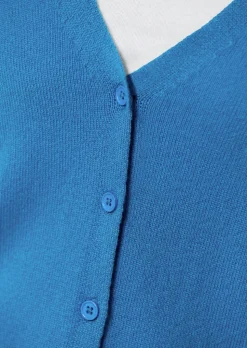 Weiche Kaschmirstrickjacke mit V-Ausschnitt