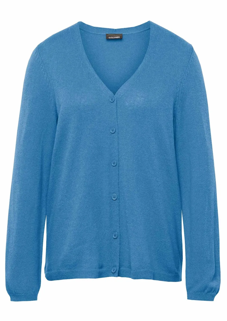 Weiche Kaschmirstrickjacke mit V-Ausschnitt