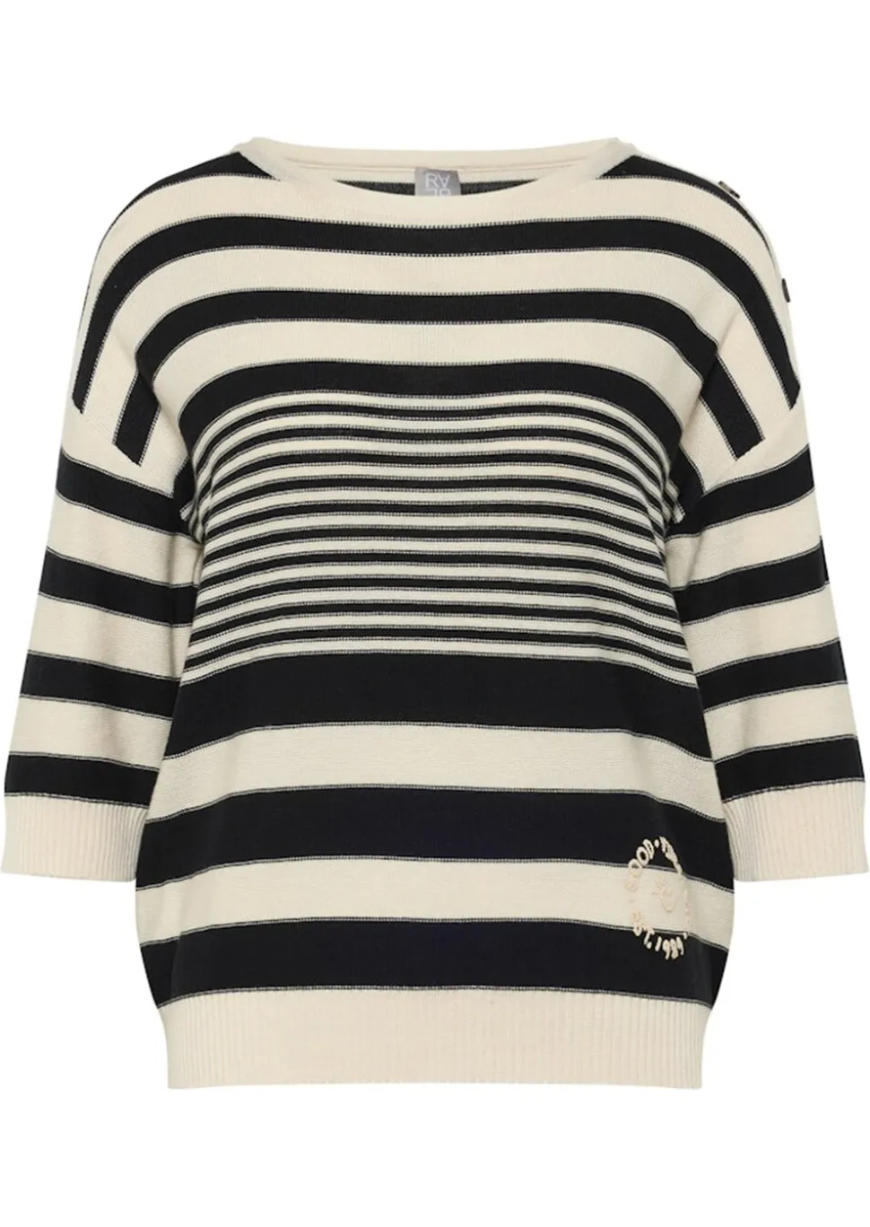 Weicher Ringelpullover mit Baumwolle