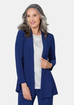 Weich fallende Jersey-Longjacke