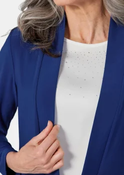 Weich fallende Jersey-Longjacke