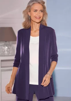 Weich fallende Jersey-Longjacke