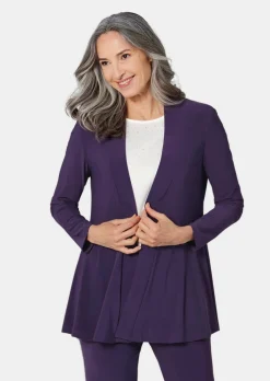 Weich fallende Jersey-Longjacke