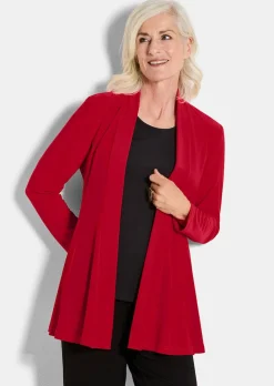 Weich fallende Jersey-Longjacke