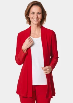 Weich fallende Jersey-Longjacke