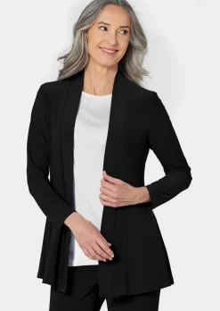 Weich fallende Jersey-Longjacke