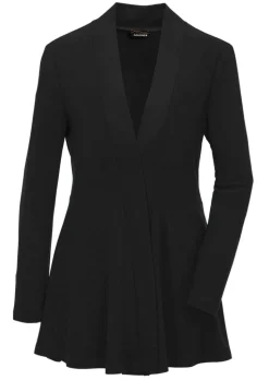Weich fallende Jersey-Longjacke